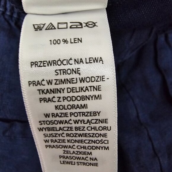 C&C California High Waist Pull On Navy 100% Linen Shorts - Picture 8 of 8